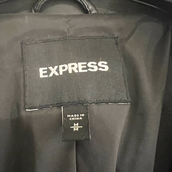 Vegan/Faux Express Leather Jacket. It’s in good condition! No rips or tears - Picture 3 of 4